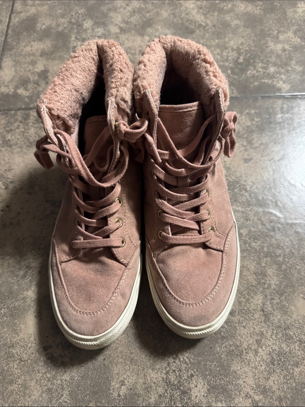 Women's Cozy High-Top Sneakers - Dusty Rose